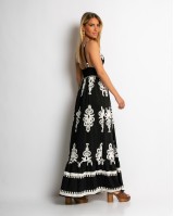 Φόρεμα boho με μοτίβα μαύρο Φόρεμα boho με μοτίβα μαύρο