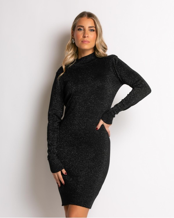 Φόρεμα midi λούρεξ με κλειστή λαιμόκοψη λούρεξ μπλε