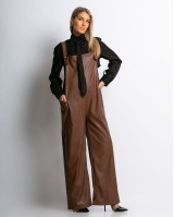 Σαλοπέτα δερματίνη καφέ