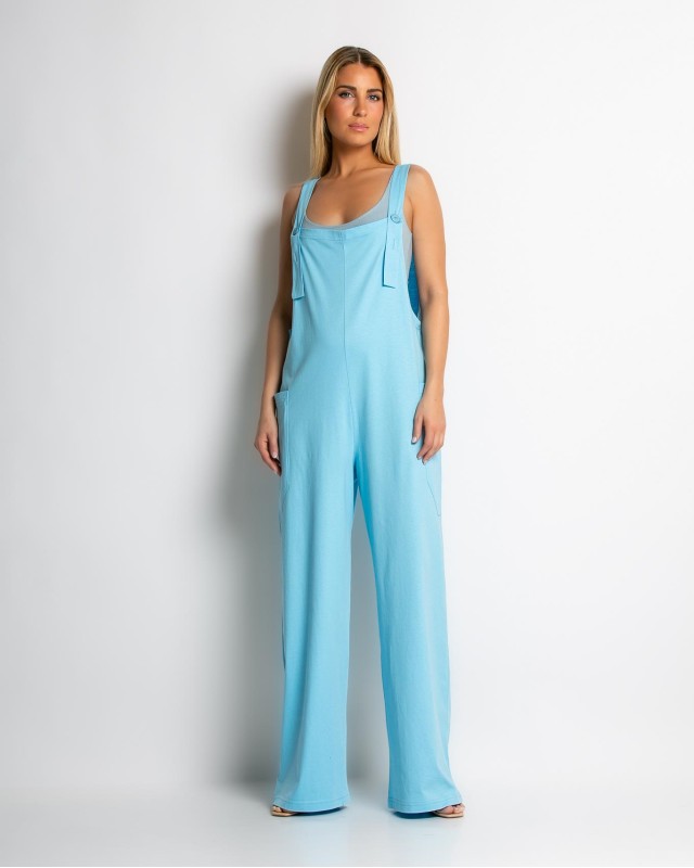 Σαλοπέτα βαμβακερή baby blue Σαλοπέτα βαμβακερή baby blue