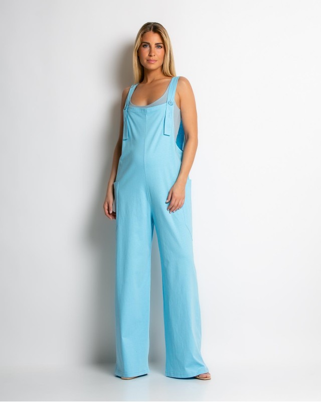 Σαλοπέτα βαμβακερή baby blue Σαλοπέτα βαμβακερή baby blue