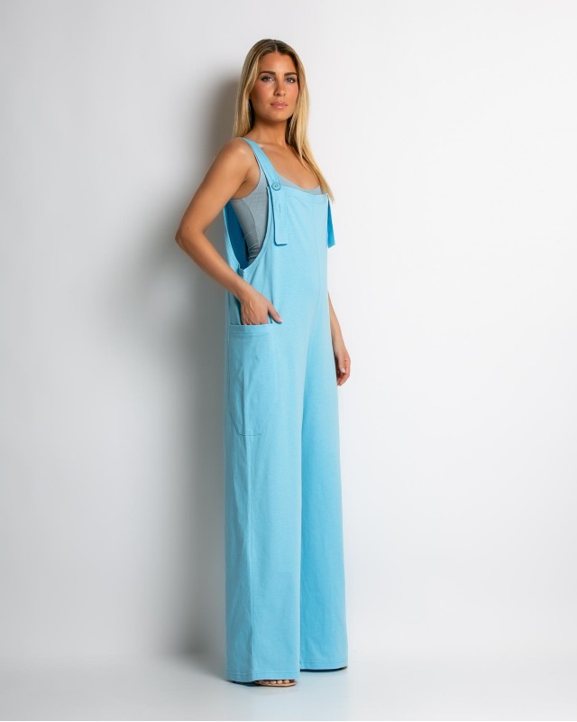 Σαλοπέτα βαμβακερή baby blue Σαλοπέτα βαμβακερή baby blue