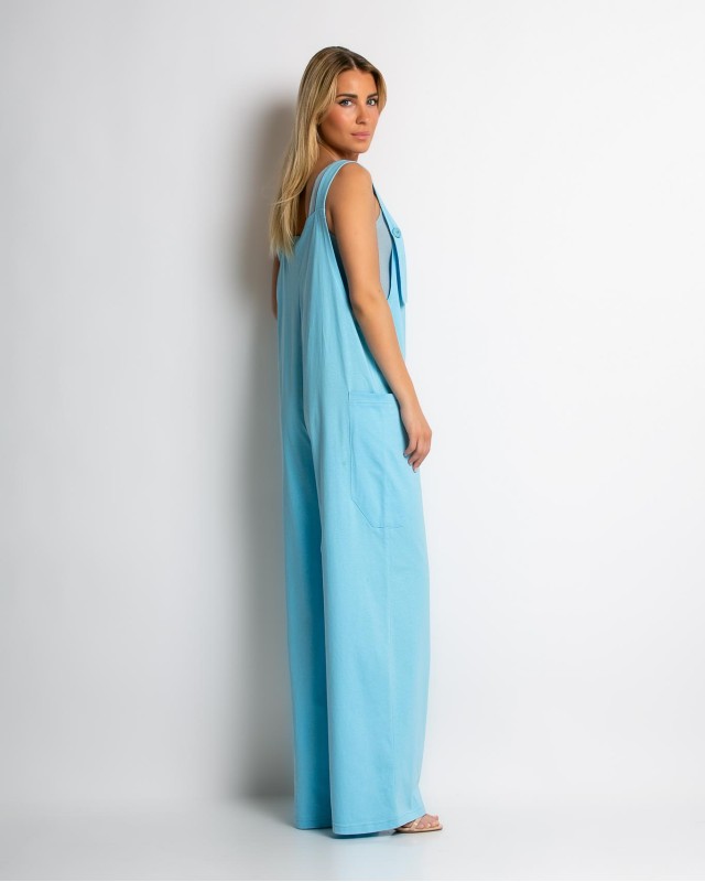 Σαλοπέτα βαμβακερή baby blue Σαλοπέτα βαμβακερή baby blue