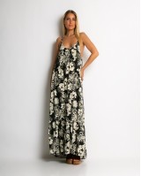 Φόρεμα boho με εμπριμέ σχέδιο μαύρο Φόρεμα boho με εμπριμέ σχέδιο μαύρο