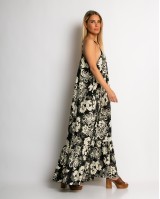 Φόρεμα boho με εμπριμέ σχέδιο μαύρο Φόρεμα boho με εμπριμέ σχέδιο μαύρο