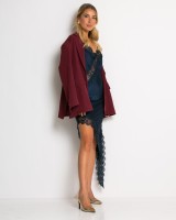 Φόρεμα ασύμμετρο με δαντέλα navy