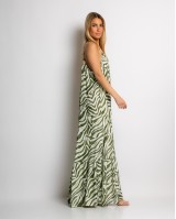 Φόρεμα zebra print λαδί Φόρεμα zebra print λαδί