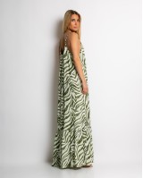 Φόρεμα zebra print λαδί Φόρεμα zebra print λαδί