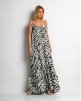 Φόρεμα zebra print μαύρο Φόρεμα zebra print μαύρο