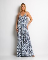 Φόρεμα zebra print navy Φόρεμα zebra print navy