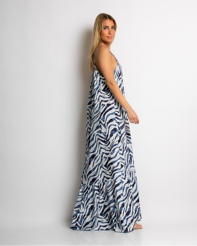 Φόρεμα zebra print navy Φόρεμα zebra print navy