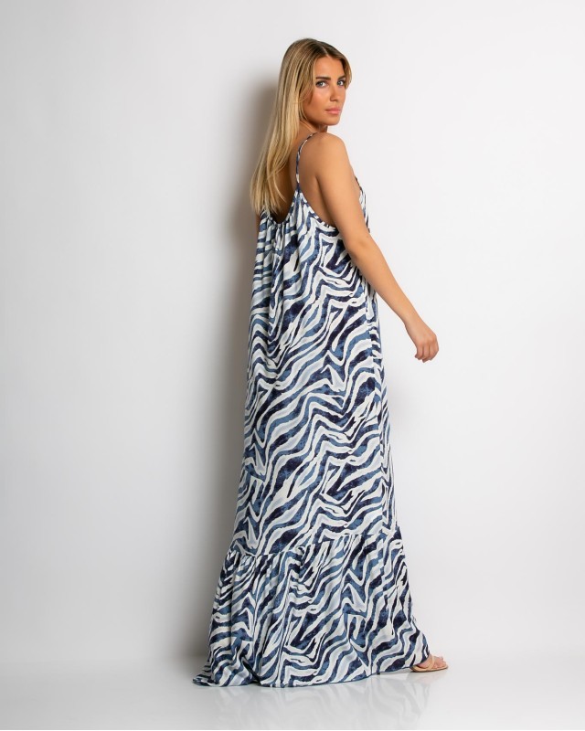 Φόρεμα zebra print navy Φόρεμα zebra print navy