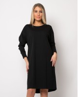 Φόρεμα βαμβακερό oversized μαύρο