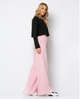 Φόρμα φαρδιά φούτερ αχνούδιαστο ροζ απαλό