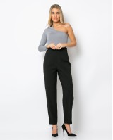 Παντελόνι ψηλόμεσο με πένσες Μαύρο