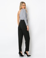 Παντελόνι ψηλόμεσο με πένσες Μαύρο