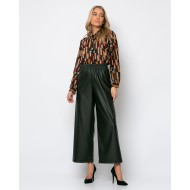 Jupe culotte δερματίνη ψηλόμεσο Μαύρο