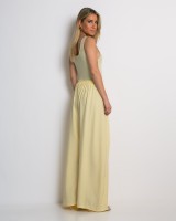 Παντελόνα wide leg με πιέτες lemon