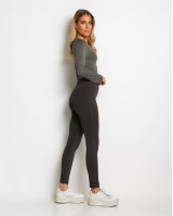 Κολάν ψηλόμεσο με εξωτερικές ραφές ανθρακί