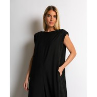 Φόρμα ολόσωμη αμάνικη με "V" άνοιγμα στην πλάτη μαύρο