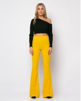 Παντελόνι καμπάνα μουσταρδί