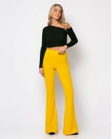 Παντελόνι καμπάνα μουσταρδί