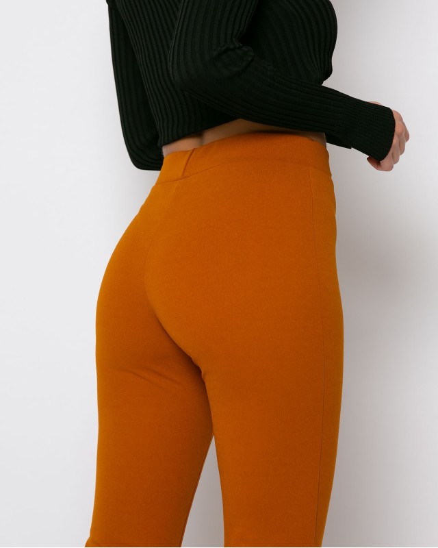 Παντελόνι καμπάνα κανέλα