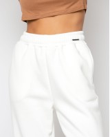 Φόρμα φούτερ με λάστιχο εκρού