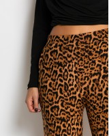 Παντελόνι με λάστιχο στη μέση & leopard μοτίβο μπεζ