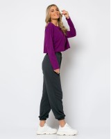 Παντελόνι φούτερ με λάστιχο ανθρακί