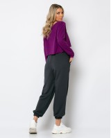 Παντελόνι φούτερ με λάστιχο ανθρακί