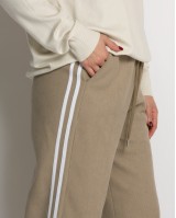 Παντελόνι κοτλέ με λάστιχο και ρίγες στο πλάι πούρο