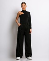 Παντελόνι με πιέτα μαύρο