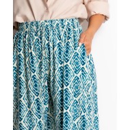 Σορτς με boho print μπλε