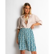 Σορτς με boho print μπλε