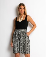 Σορτς με boho print ανθρακί