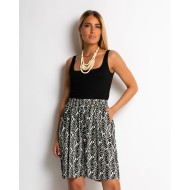 Σορτς με boho print μαύρο