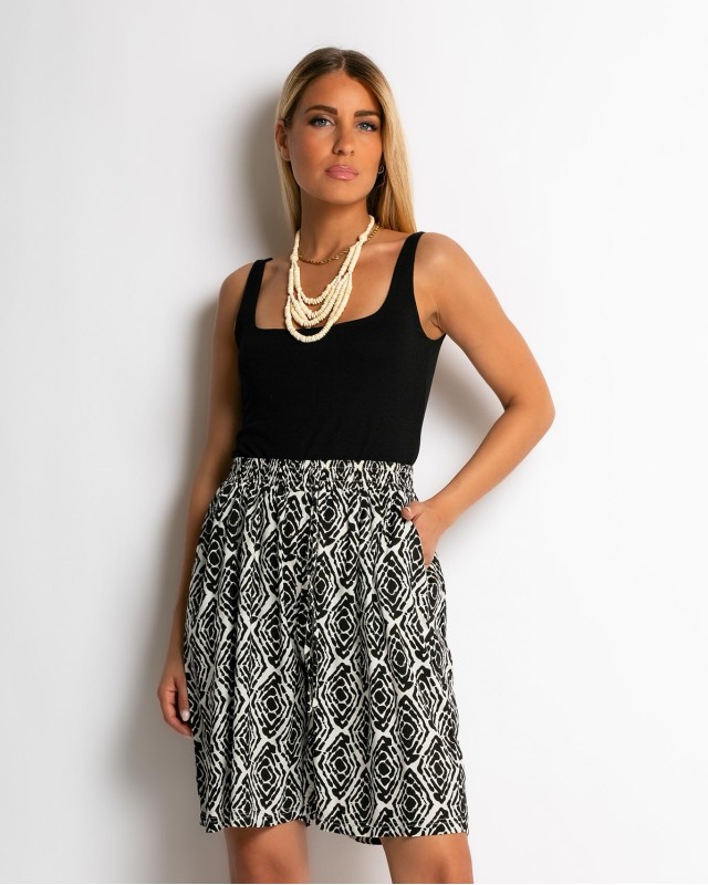 Σορτς με boho print μαύρο Σορτς με boho print μαύρο