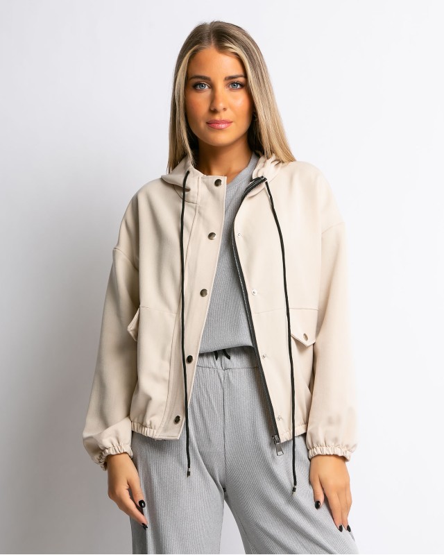Jacket υφασμάτινο μπεζ Jacket υφασμάτινο μπεζ