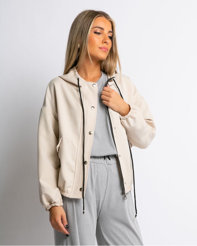 Jacket υφασμάτινο μπεζ Jacket υφασμάτινο μπεζ