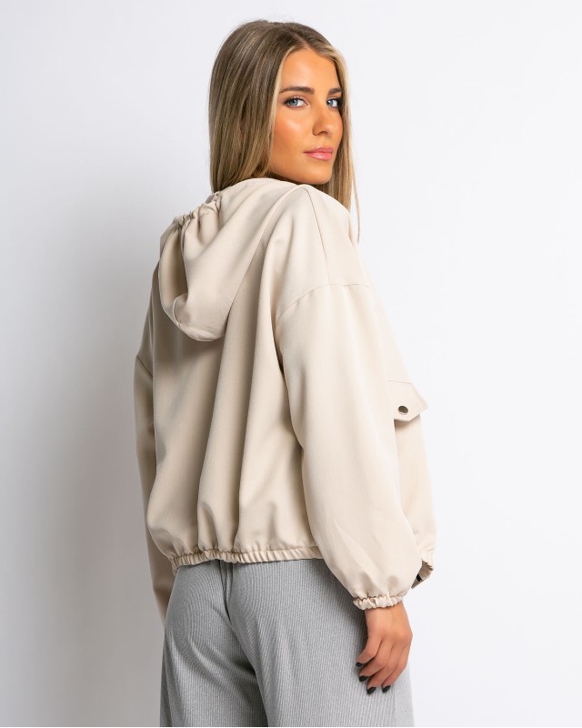 Jacket υφασμάτινο μπεζ Jacket υφασμάτινο μπεζ