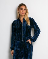 Σετ ζακέτα και παντελόνι βελουτέ navy