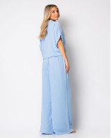 Σετ πουκάμισο με δέσιμο και παντελόνι baby blue