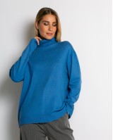 Μπλούζα ψιλό πλεκτό ζιβάγκο σε άνετη γραμμή ραφ