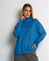 Μπλούζα ψιλό πλεκτό ζιβάγκο σε άνετη γραμμή ραφ