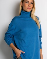 Μπλούζα ψιλό πλεκτό ζιβάγκο σε άνετη γραμμή ραφ