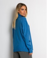 Μπλούζα ψιλό πλεκτό ζιβάγκο σε άνετη γραμμή ραφ