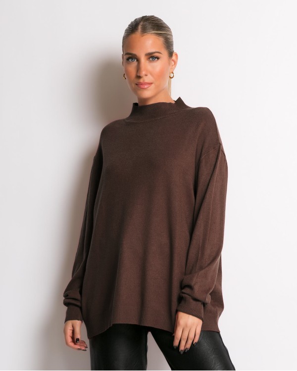 Μπλούζα ψιλό πλεκτό απαλή υφή με λουπέτο μέντα