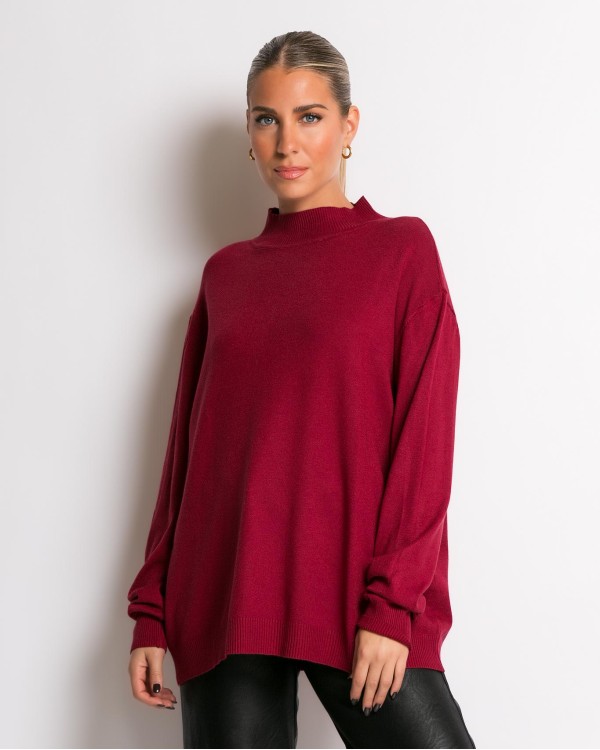 Μπλούζα ψιλό πλεκτό απαλή υφή με λουπέτο μέντα