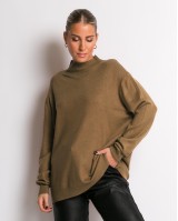 Μπλούζα ψιλό πλεκτό απαλή υφή με λουπέτο ταμπά